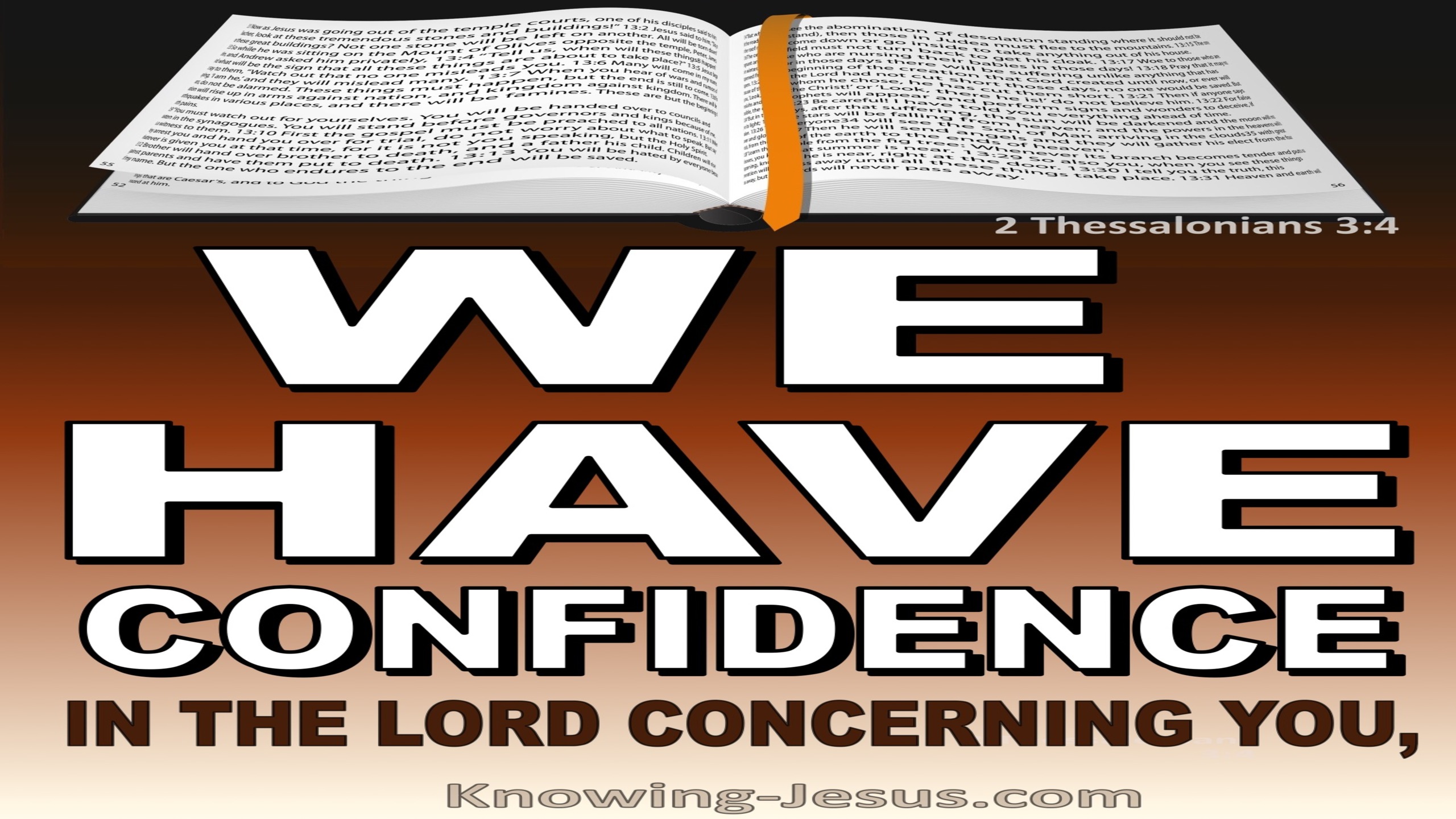 2 Thessalonians 3:4 We Have Confidence In The Lord Concerning You (white)